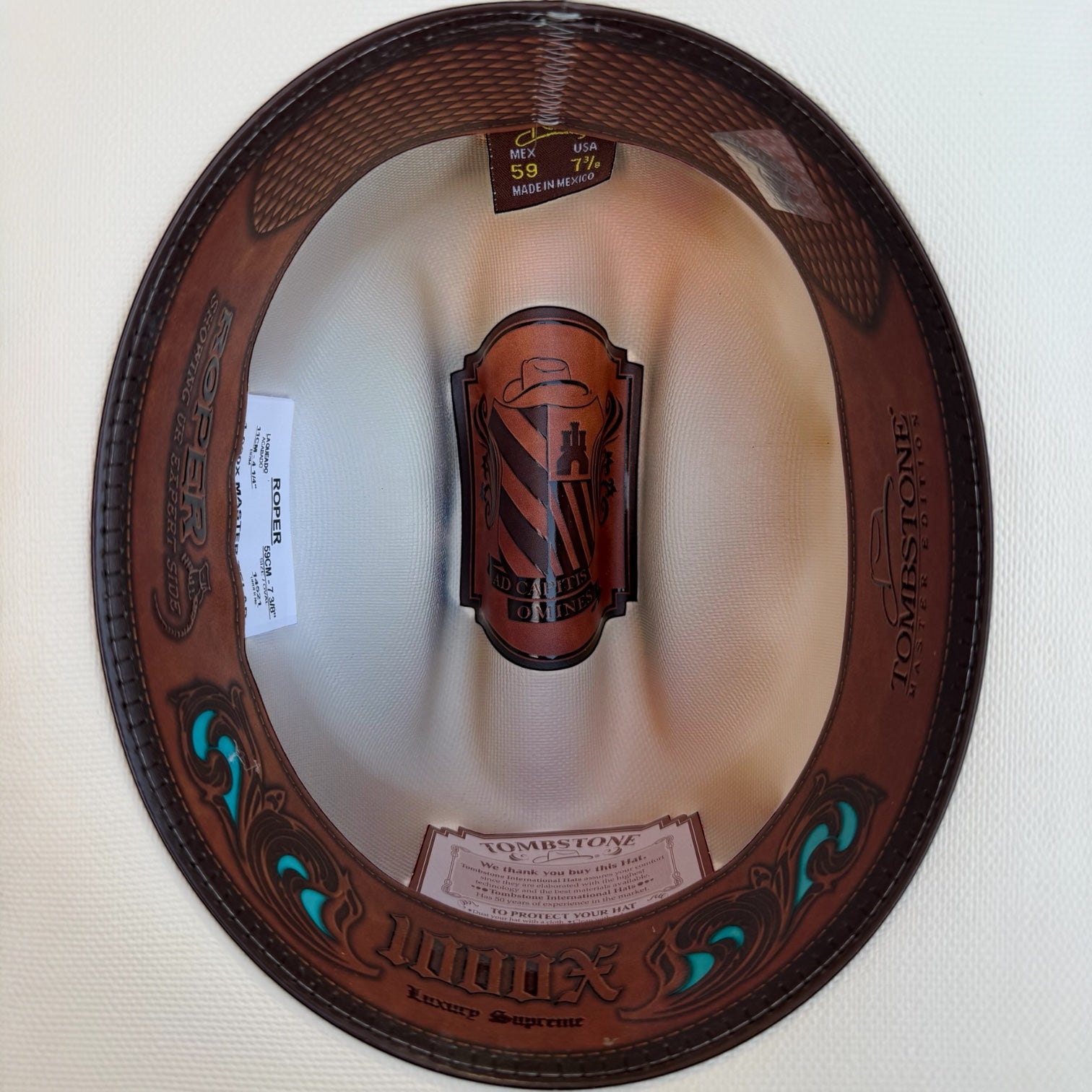 Sombrero Tombstone 1000X Roper, Copa Regular Falda 4.25”