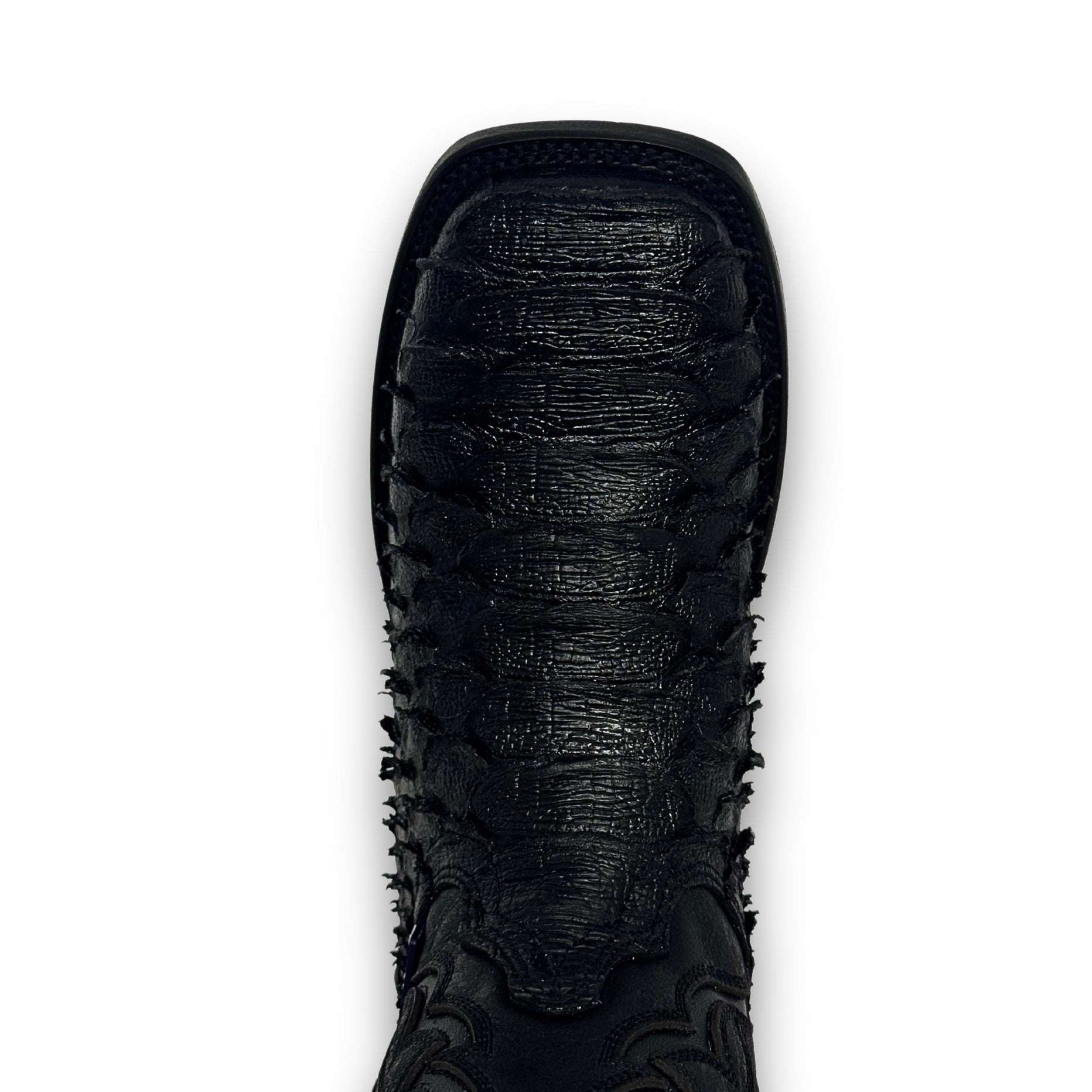 Rock’ Em - Men’s Bruce Viper Red Bottom Python Black Wide Square Toe Boots