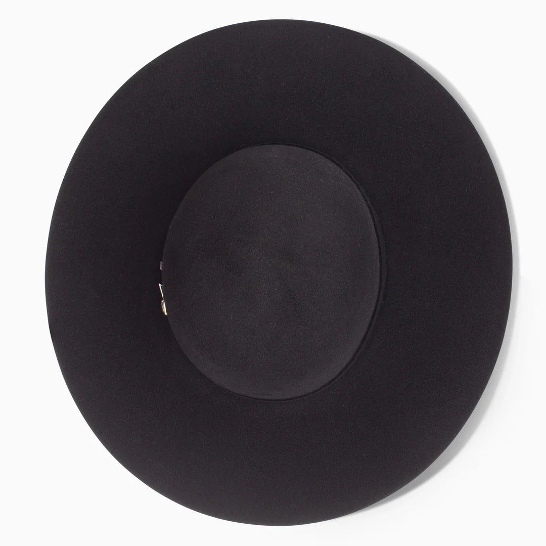 Resistol 6X Midnight Black Open Crown Felt Hat