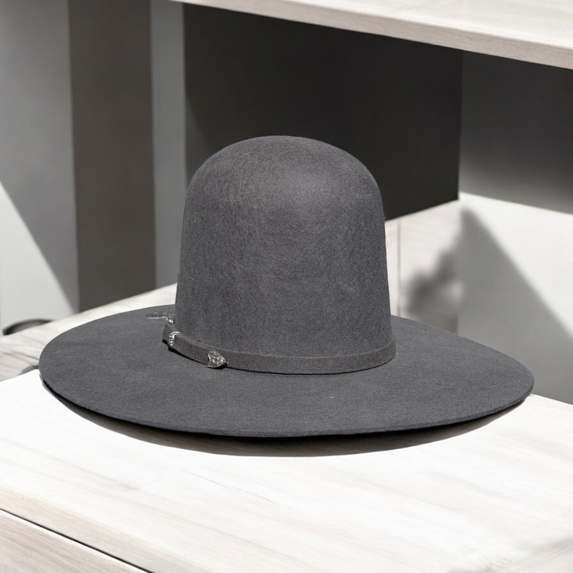 Laredo Hats “Charcoal” Felt 7” Tall Open Crown 4” Brim