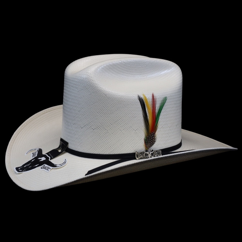 Sombrero Cuernos Chuecos 100x “Durango” Copa Alta Falda 3.5” Estilo Los 2 Carnales