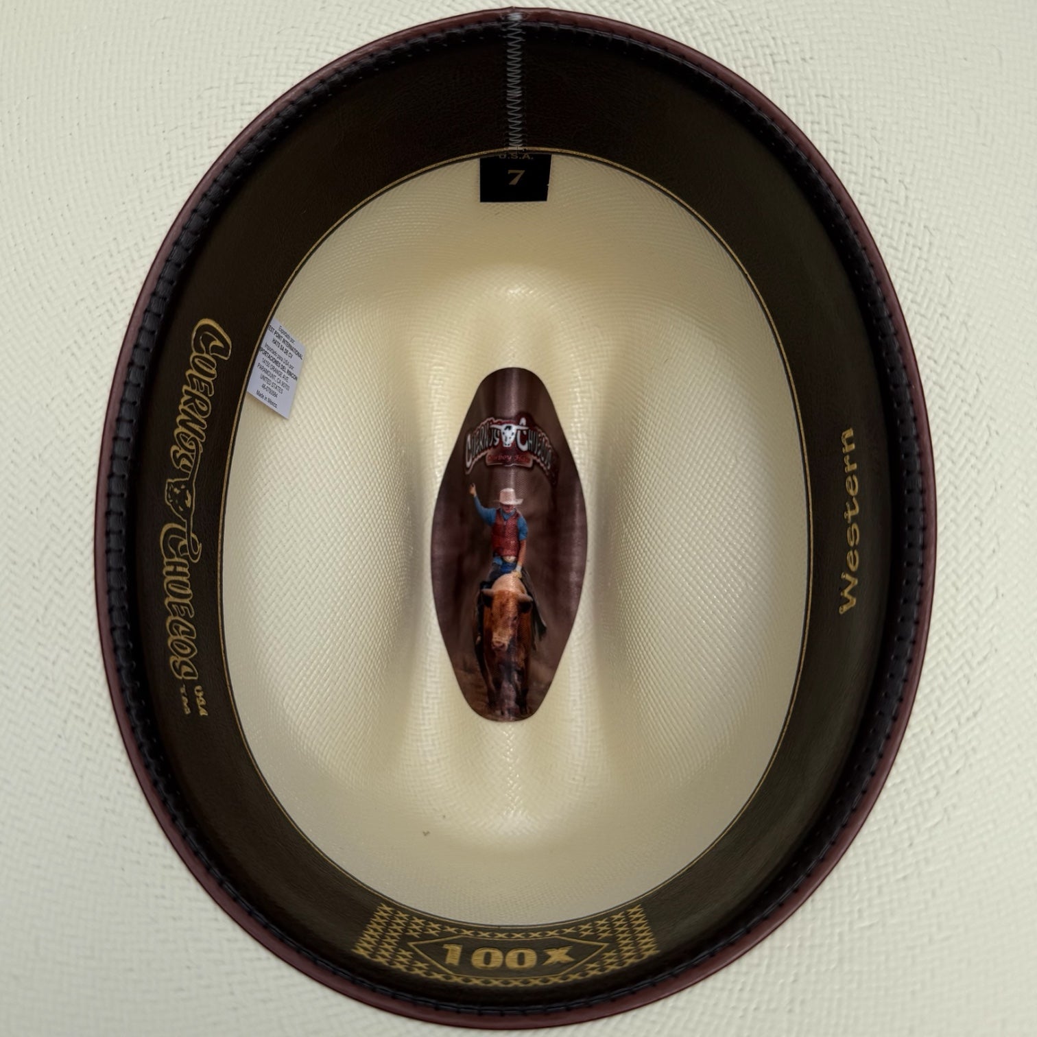 Sombrero 100X Cuernos Chuecos “Blanco” Estilo Jalisco Copa Alta 5.5” Falda 4.25”