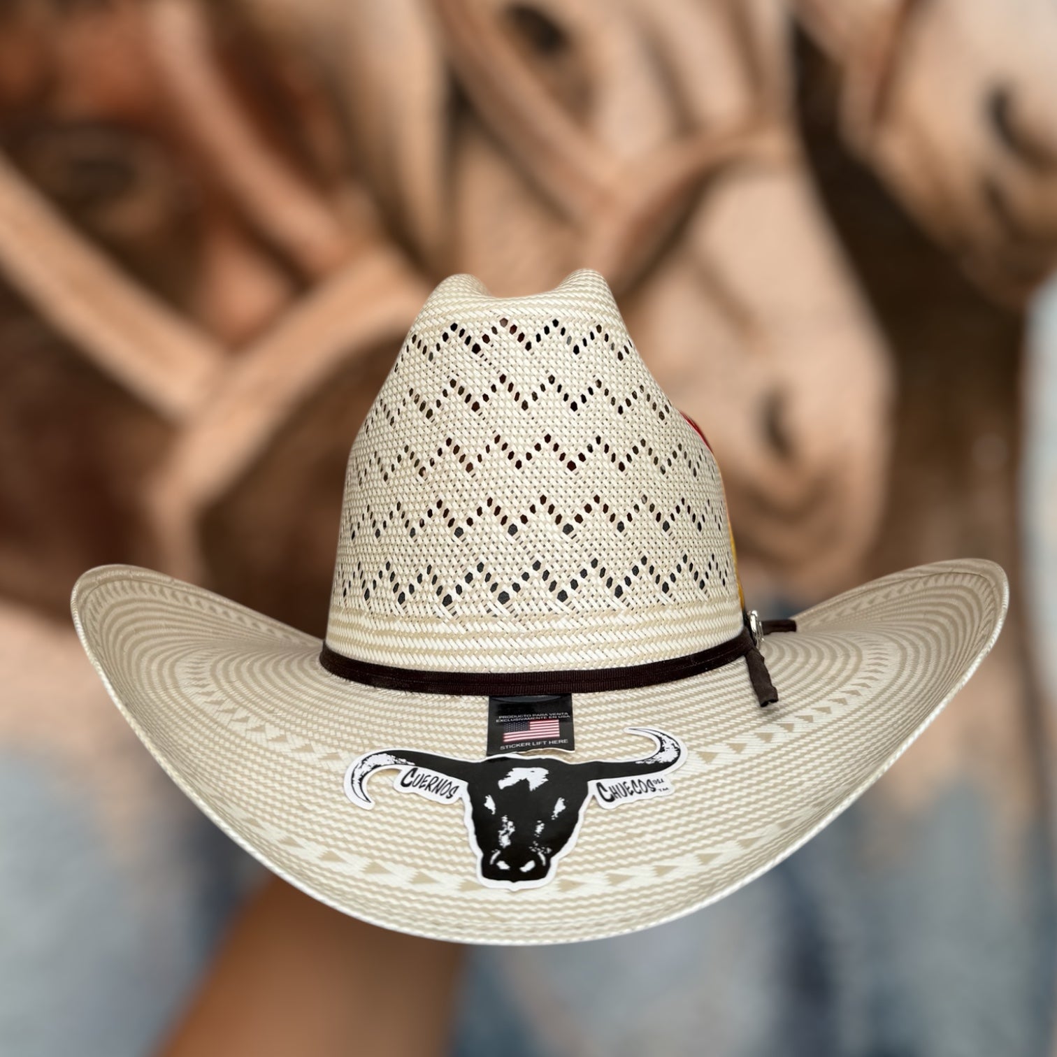 Sombrero 100X Cuernos Chuecos “ZigZag” Estilo Jalisco Copa Alta 5.5” Falda 4.25”