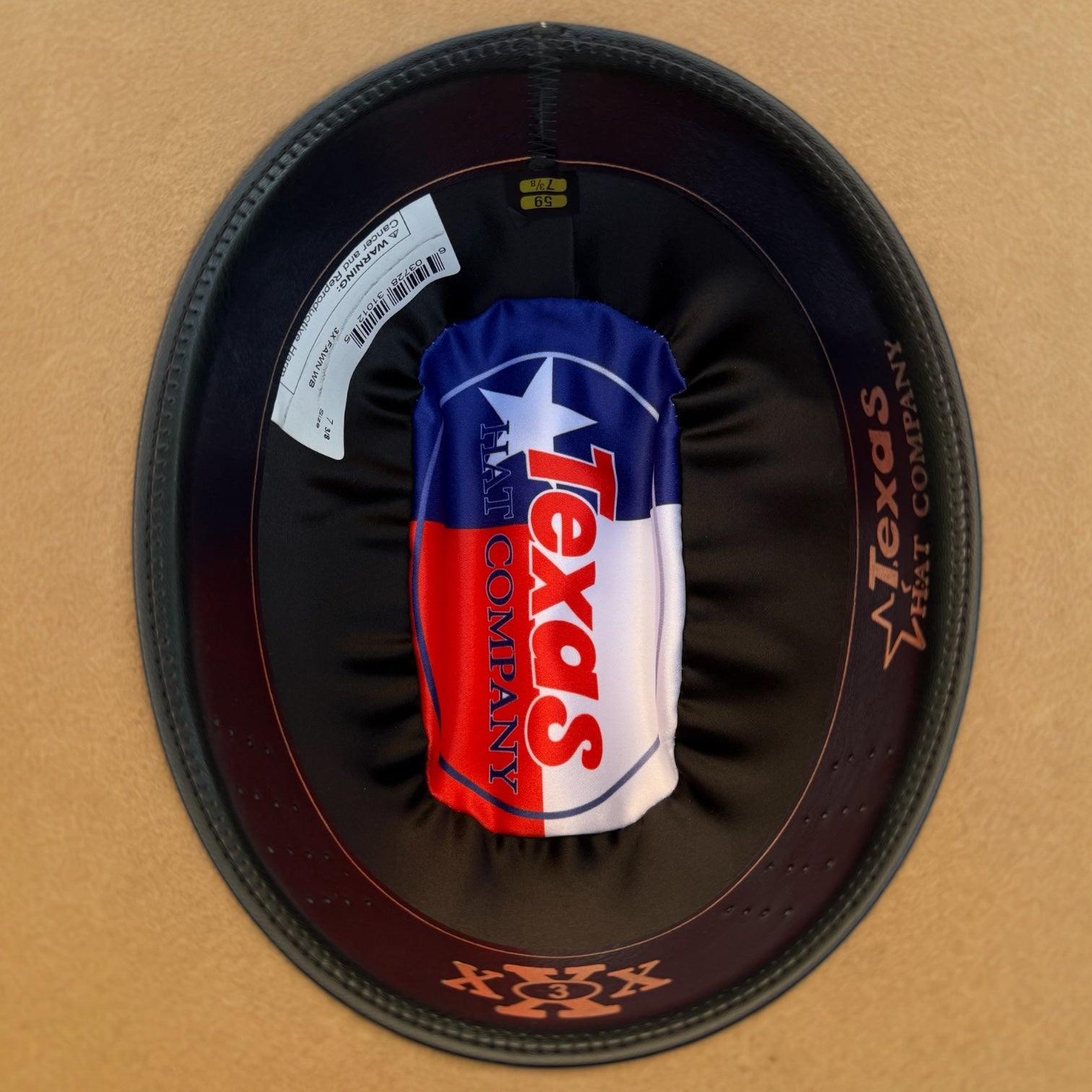 Tejana Texas “Camel” horma Vaquera Copa Mediana Falda 41/4” Lana