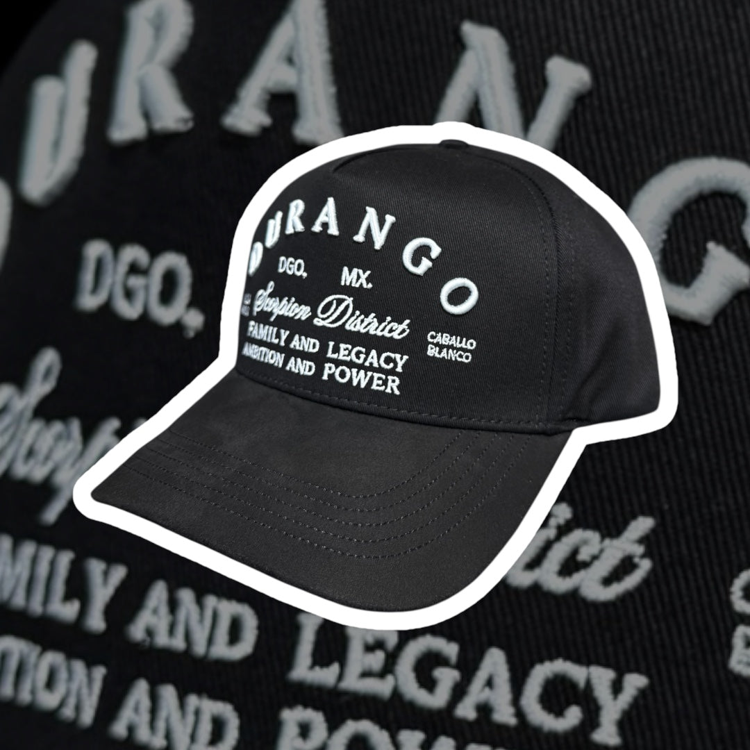 Caballo Blanco (Blanco Hats) - Durango Scorpion District Premium Black Snapback