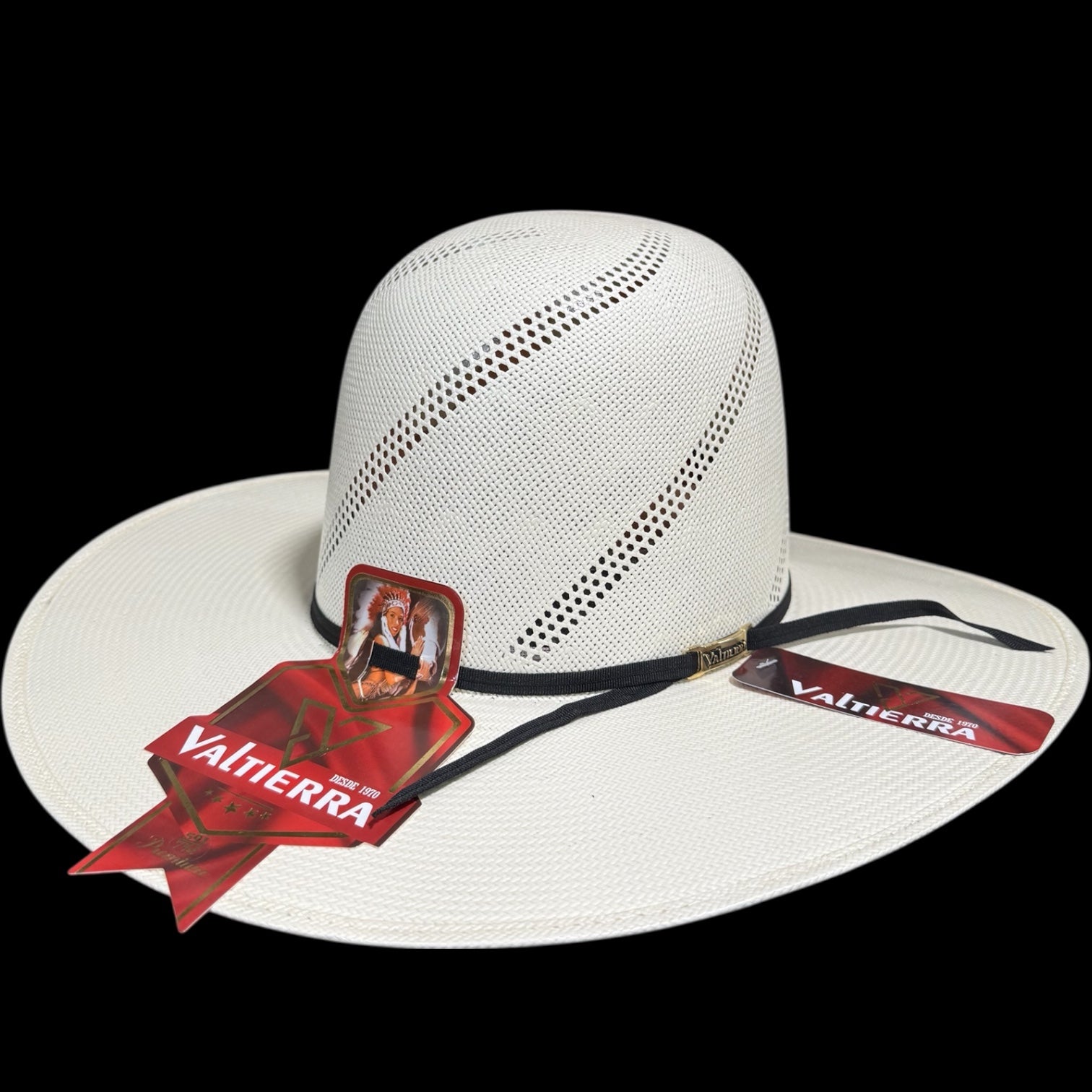 Sombrero Valtierra “Spiral” Open Crown Copa Regular 6” Falda 4.25”