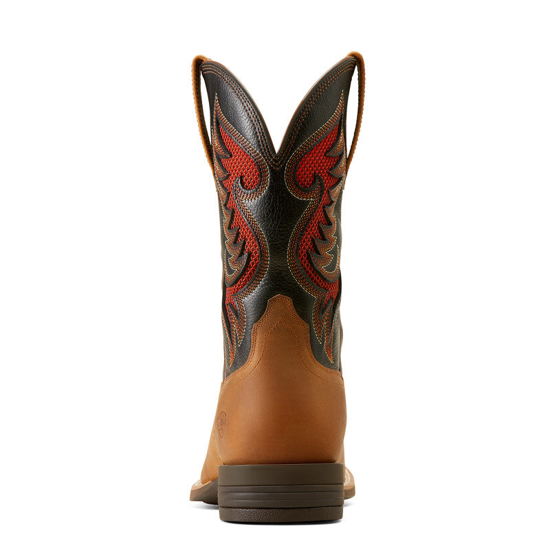 Men’s Ariat Cowpuncher VentTEK Cowboy Boot Sorrel Crunch/Black Deertan