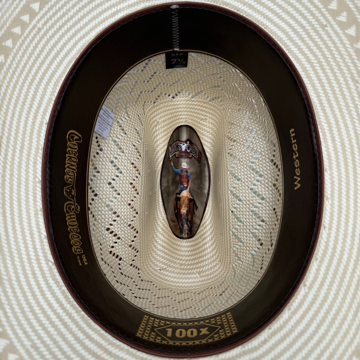 Sombrero 100X Cuernos Chuecos “ZigZag” Estilo Jalisco Copa Alta 5.5” Falda 4.25”