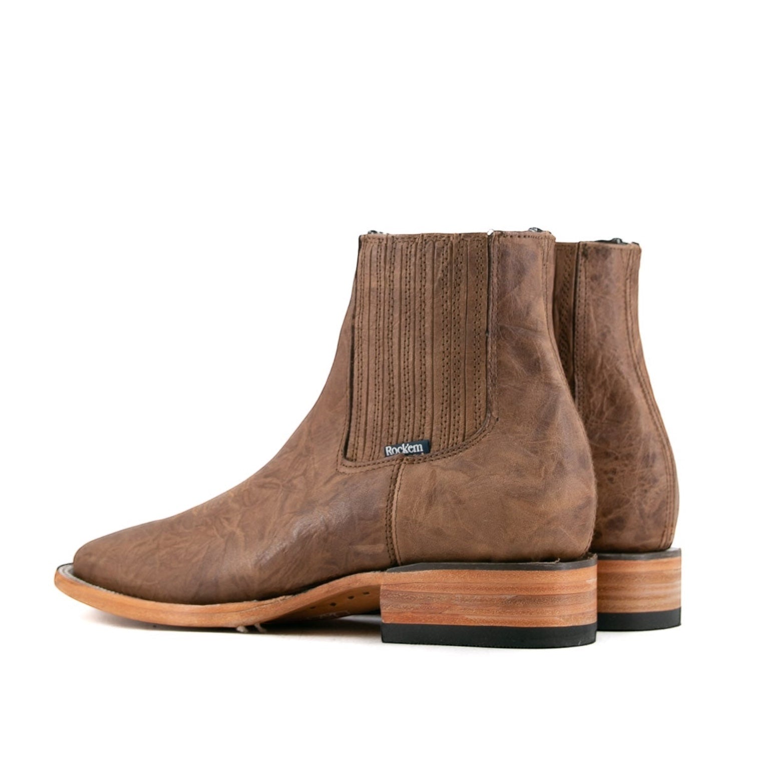Rock Em “Senegal Cedro Camel” Men Swuare Toe Botines