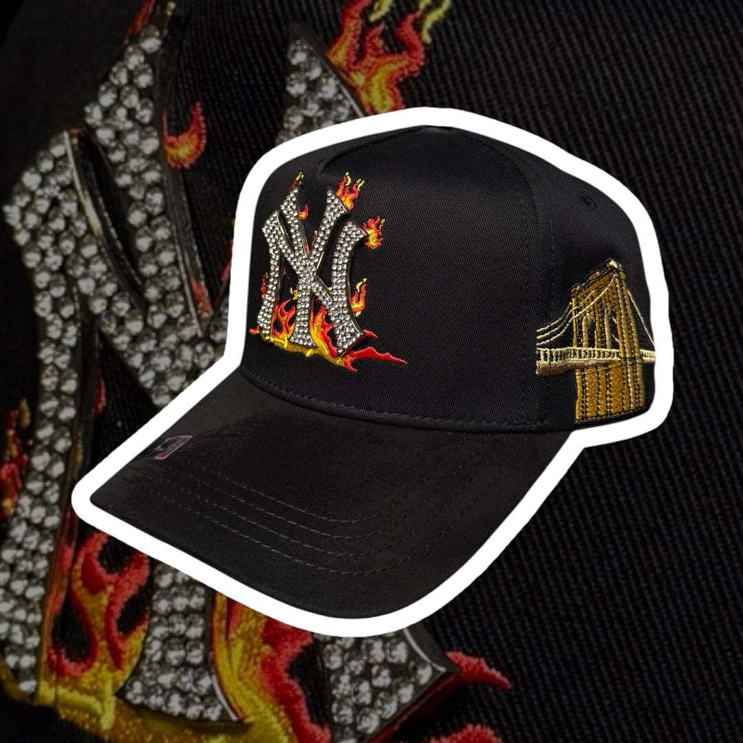 CapsFans - NY Crystals Black Snapback