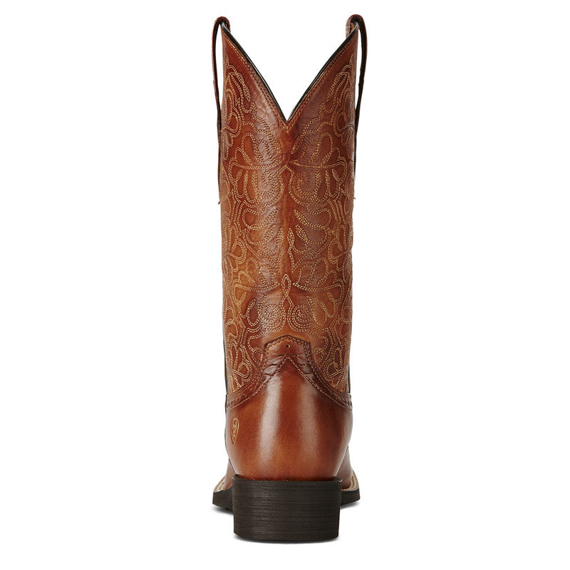 Women’s Ariat Round Up Remuda Wide Square Toe Western Boot Naturally Rich