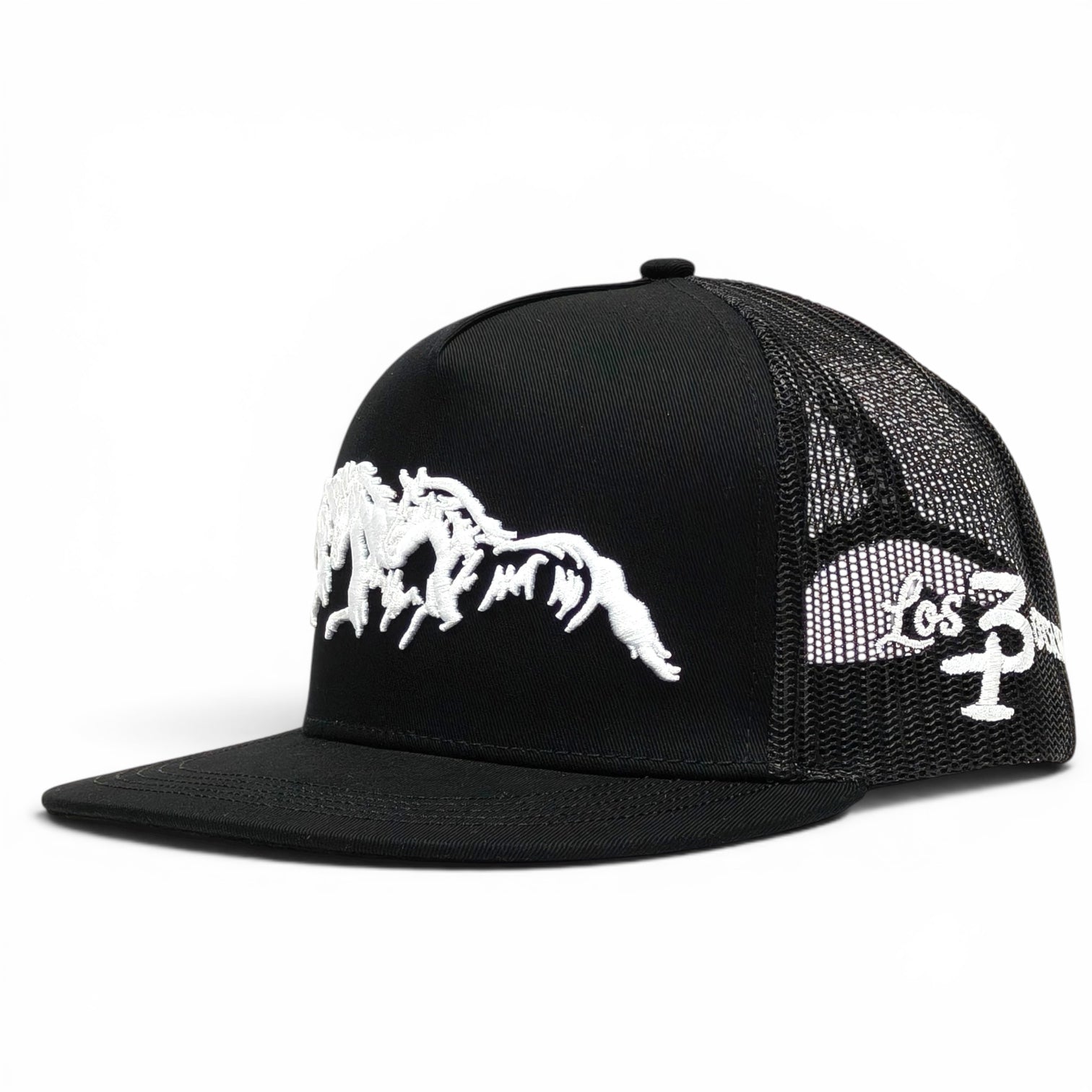 “3 Potrillos” Negro/Blanco Snapback (Los 3 Potrillos Western Wear)