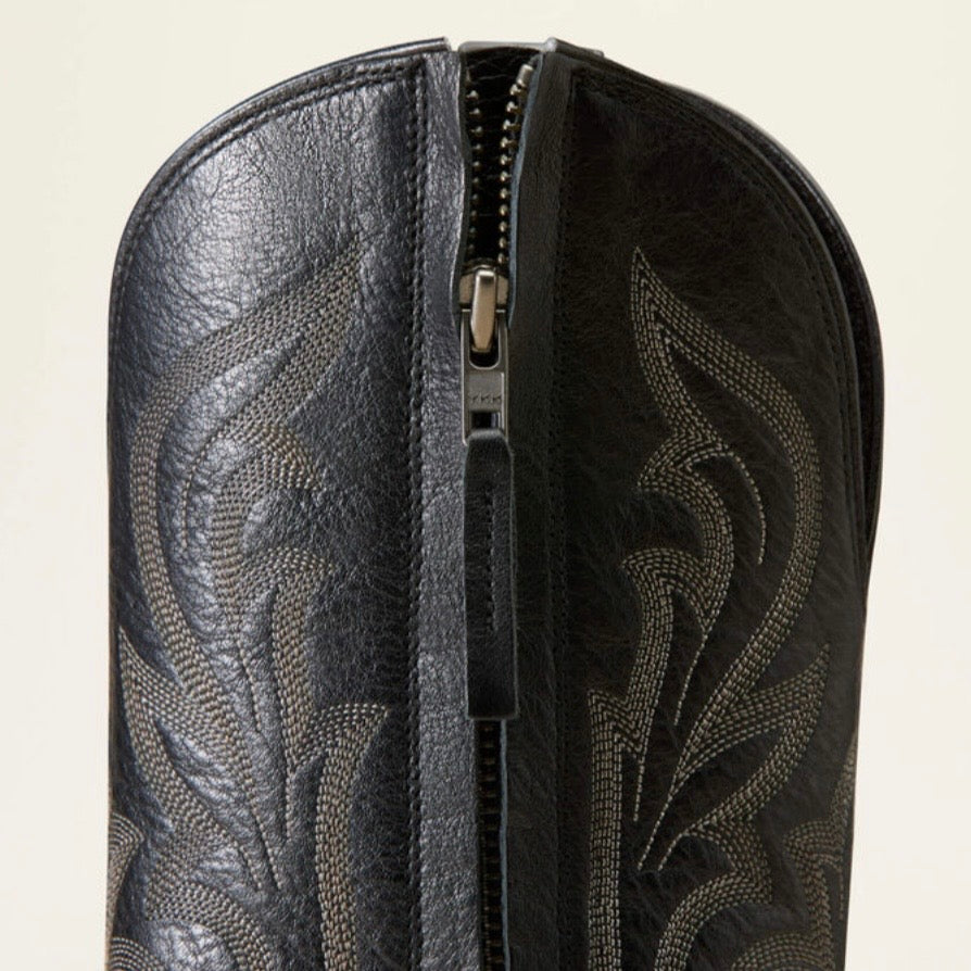 Men’s Ariat Slim Zip Ultra Western Boot Black Deertan
