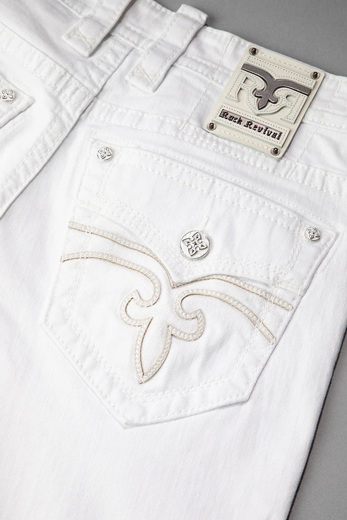 Rock Revival White “Arther” Straight Fit Jeans
