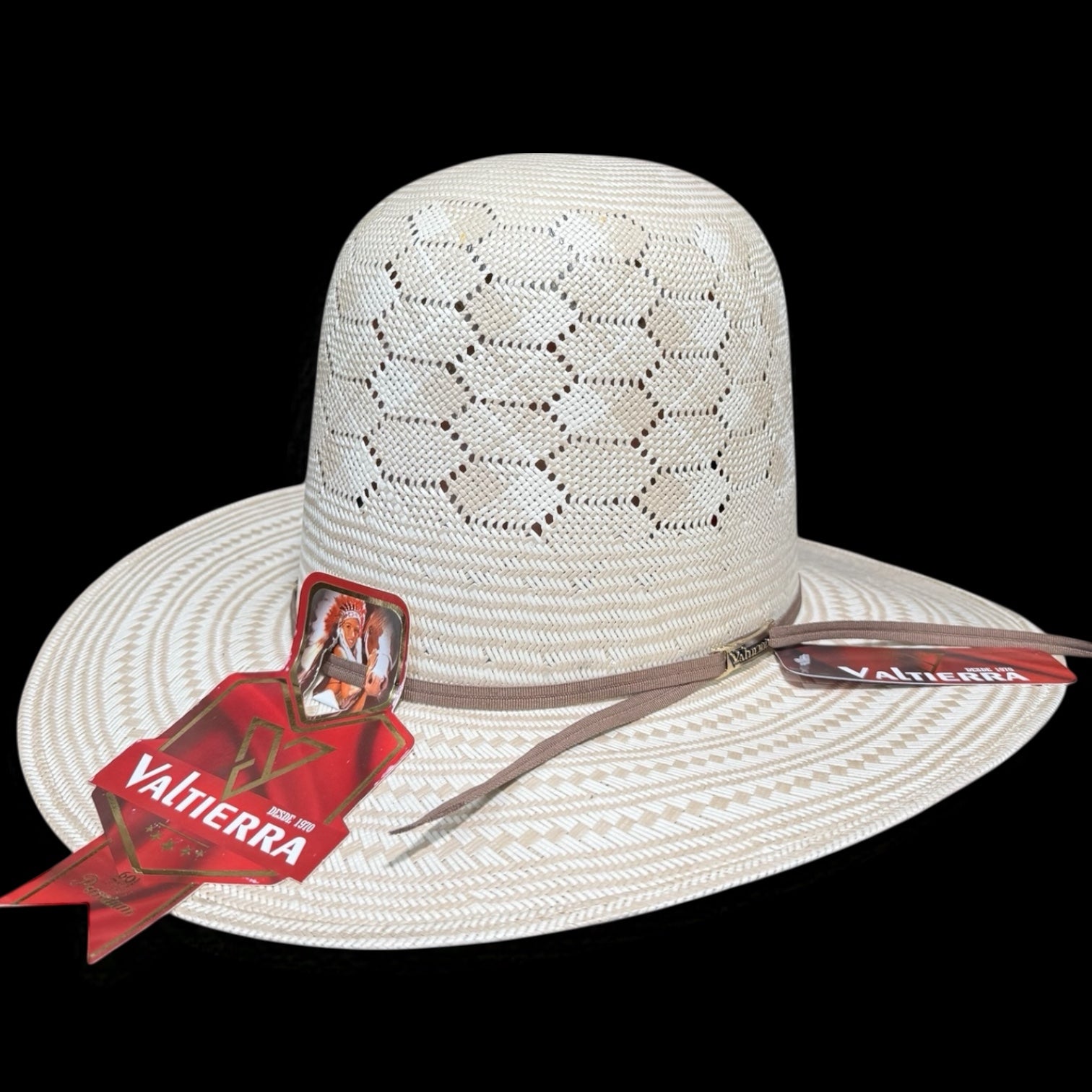 Sombrero Valtierra “Honeycomb” Open Crown Copa Alta 7” Falda 3.75”