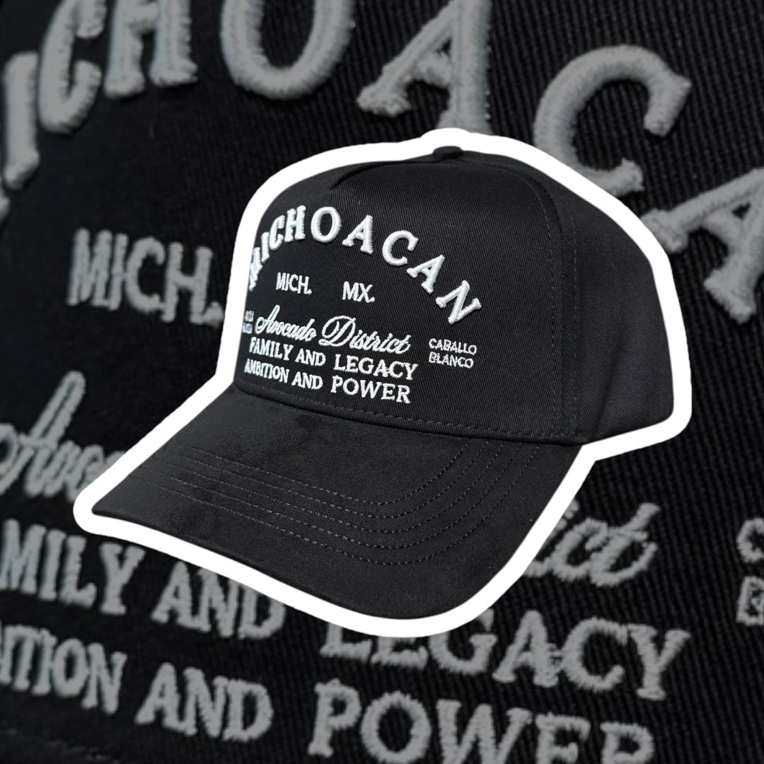 Caballo Blanco (Blanco Hats) Michoacan Avocado District Black Premium Snapback