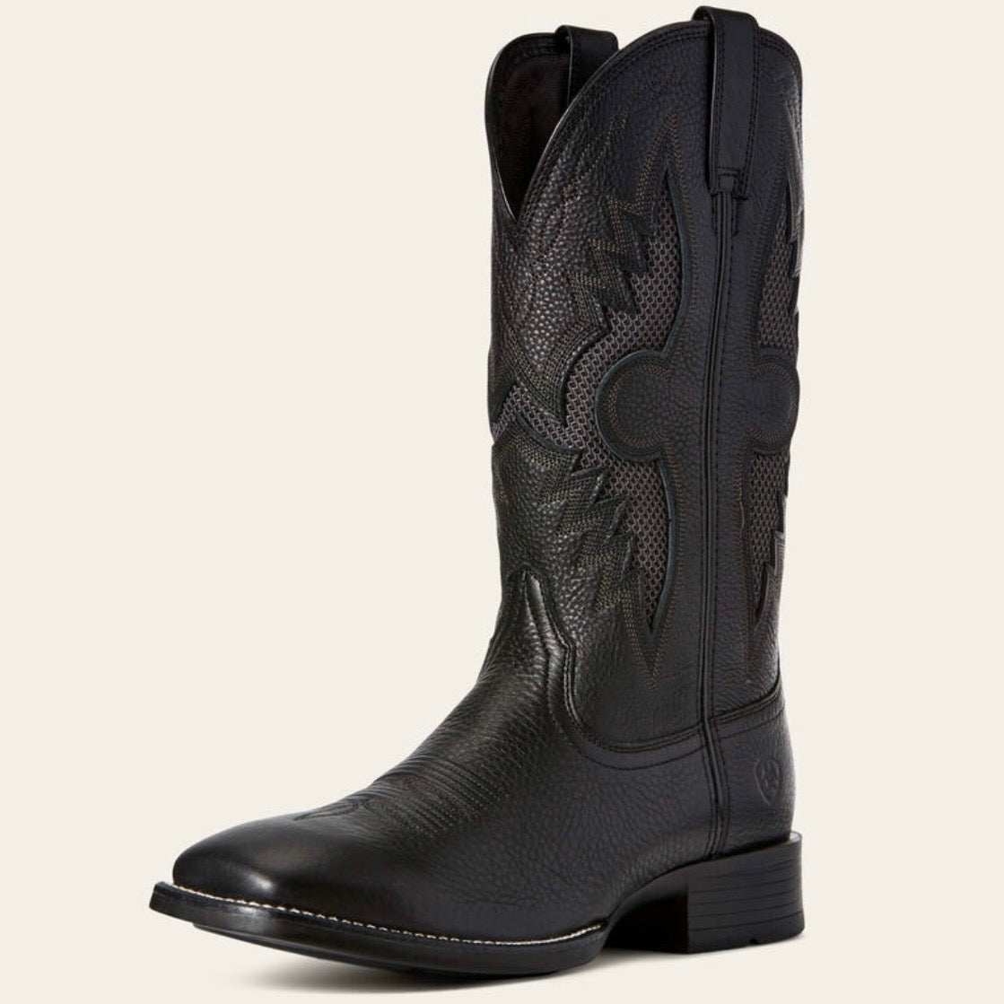 Men’s Ariat Solado VentTEK Western Boot Black Carbon