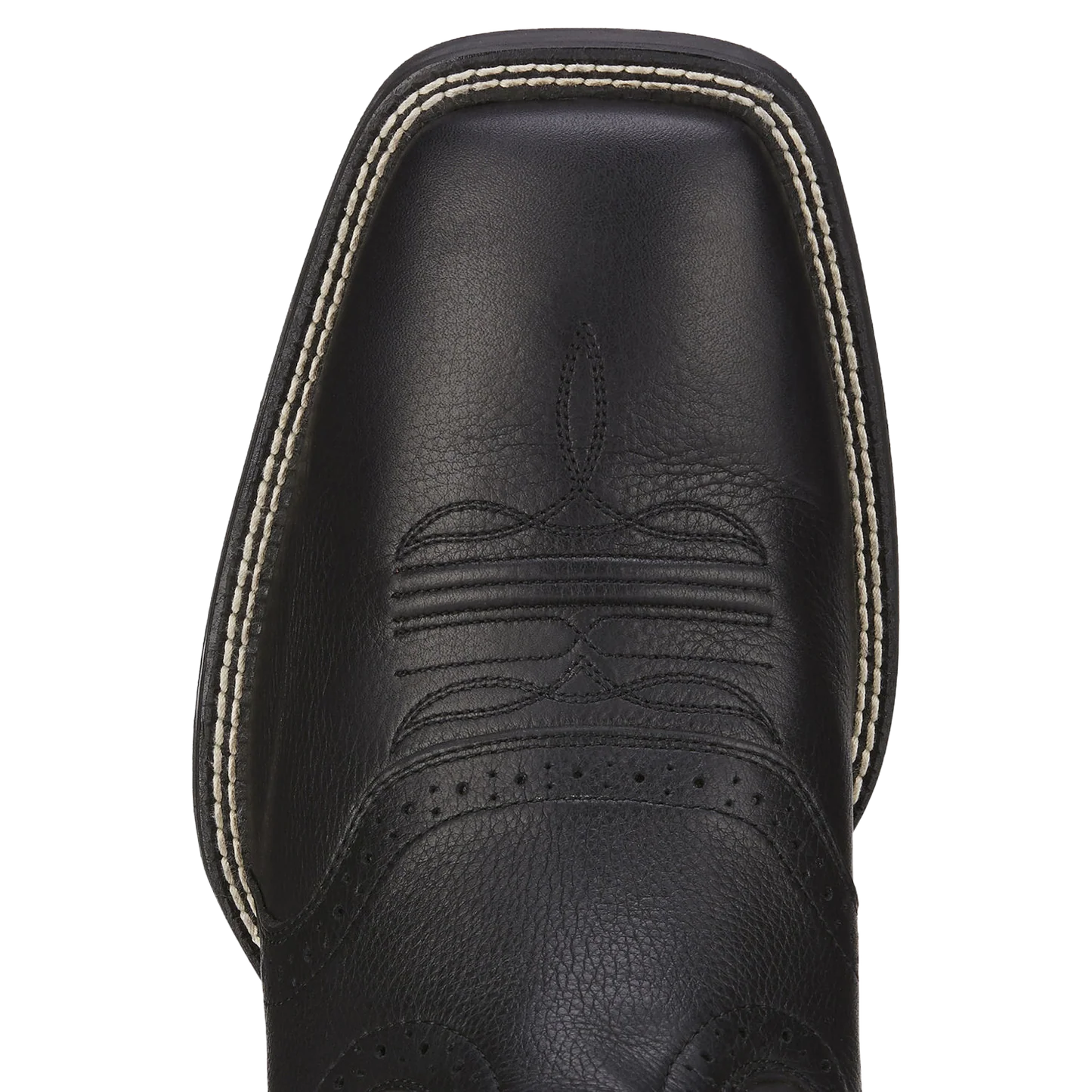 Men’s Ariat Sport Western Wide Square Toe Cowboy Boot Black Deertan