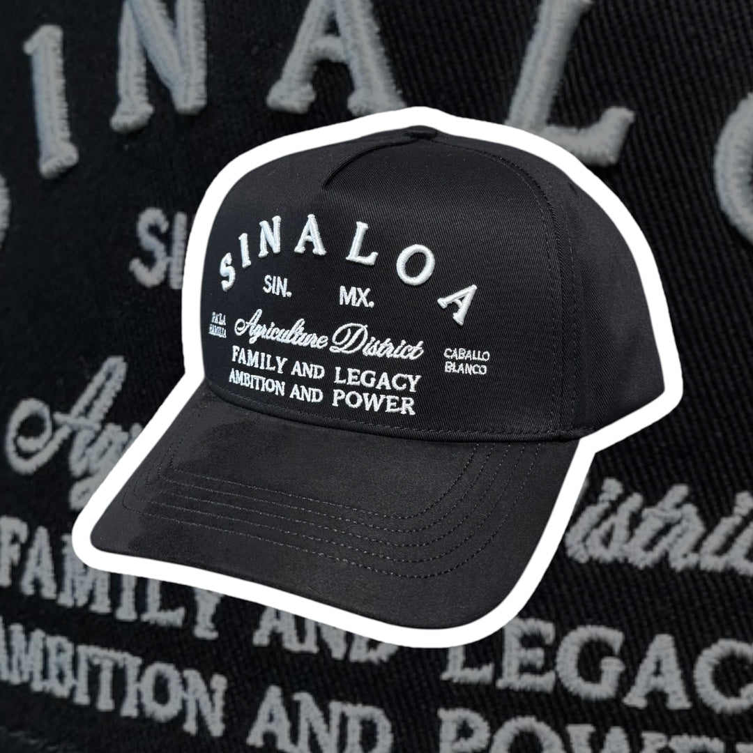 Caballo Blanco (Blanco Hats) - Sinaloa Agriculture District Black Snapback
