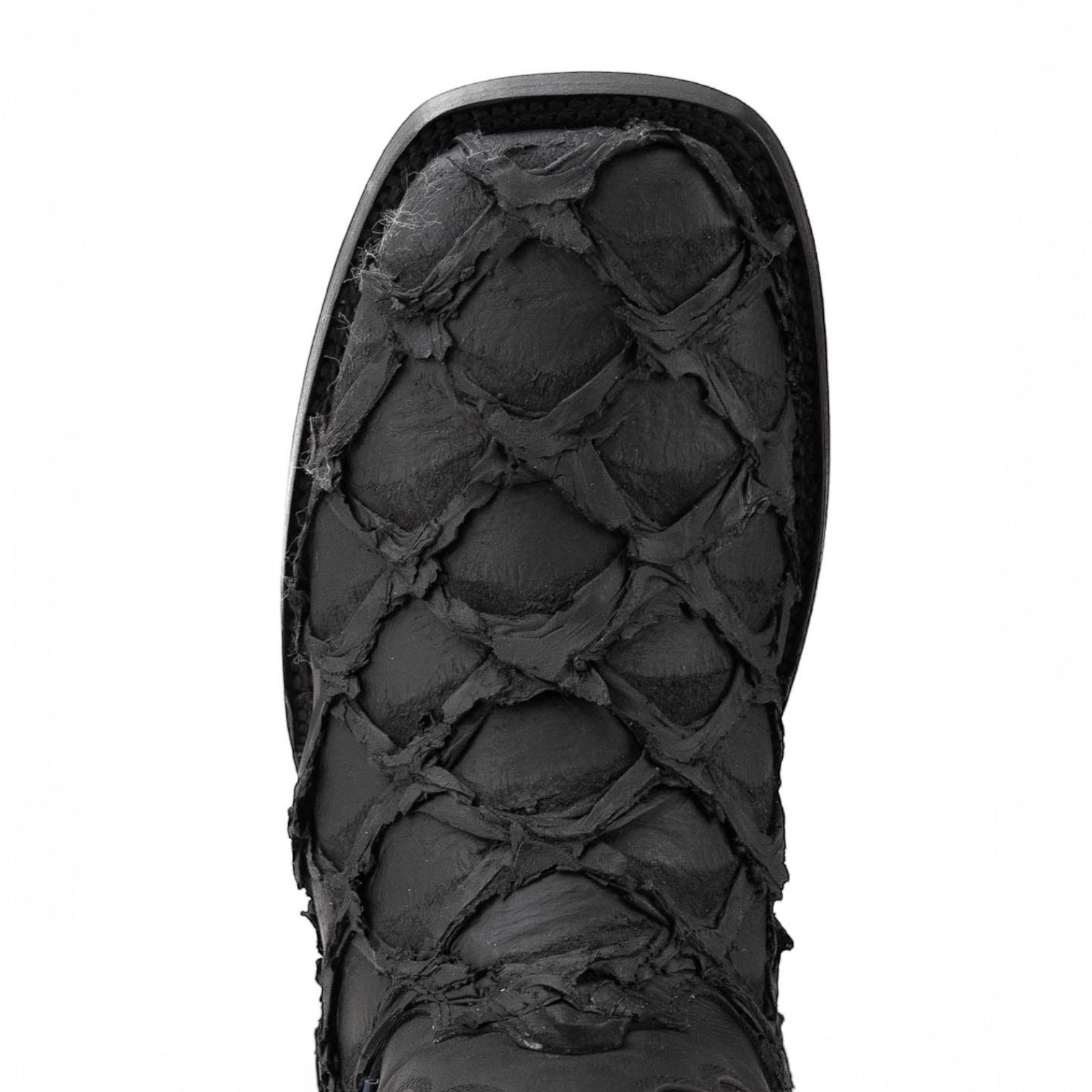 Rock’ Em Men’s Black Pirarucu Red Bottom Square Toe Boot