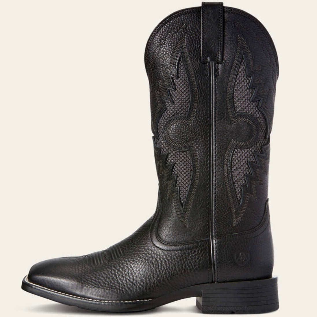 Men’s Ariat Solado VentTEK Western Boot Black Carbon