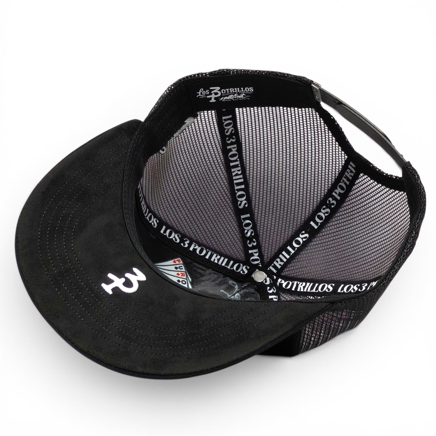 “Herradura” Negro/Blanco Snapback (Los 3 Potrillos Western Wear)