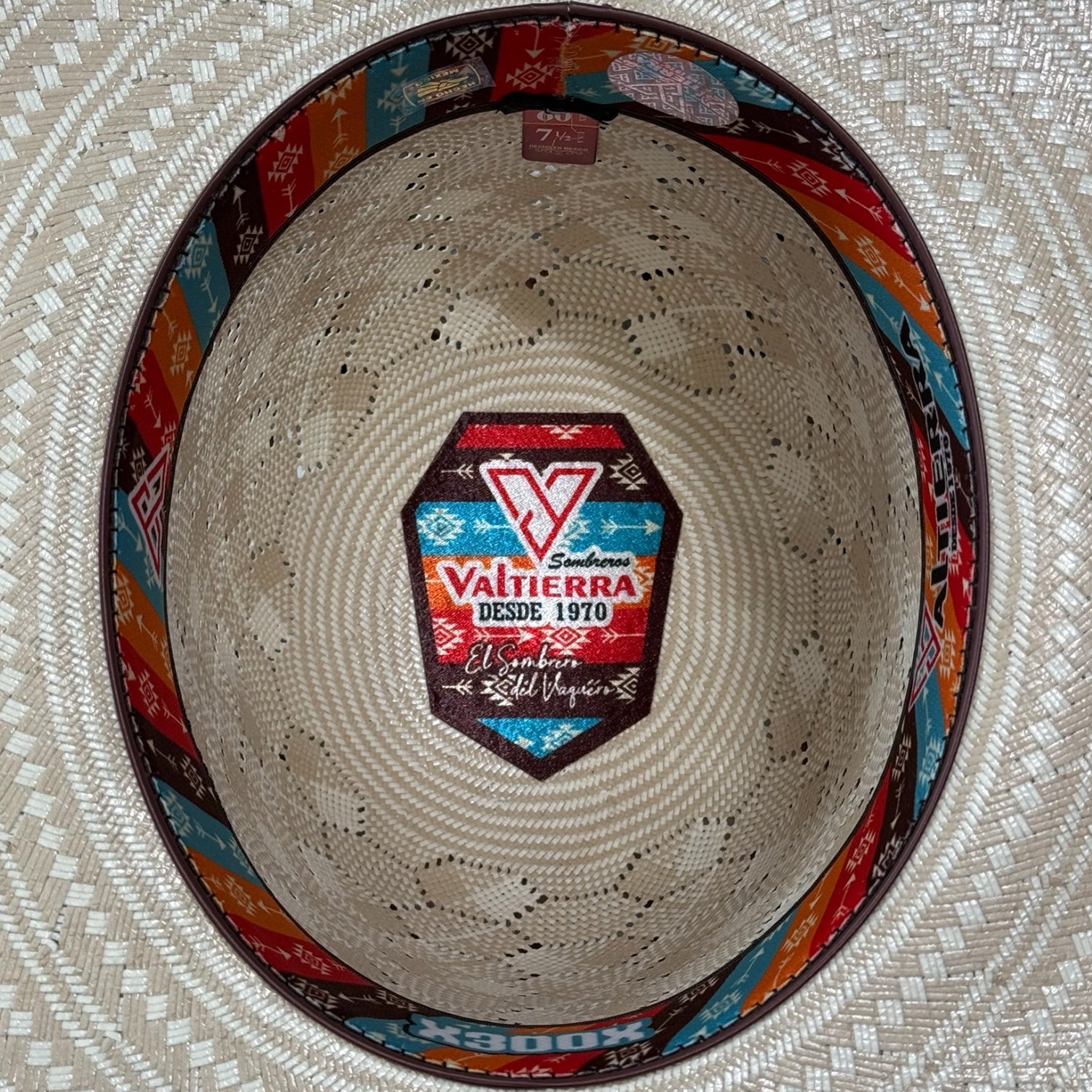 Sombrero Valtierra “Honeycomb” Open Crown Copa Alta 7” Falda 3.75”