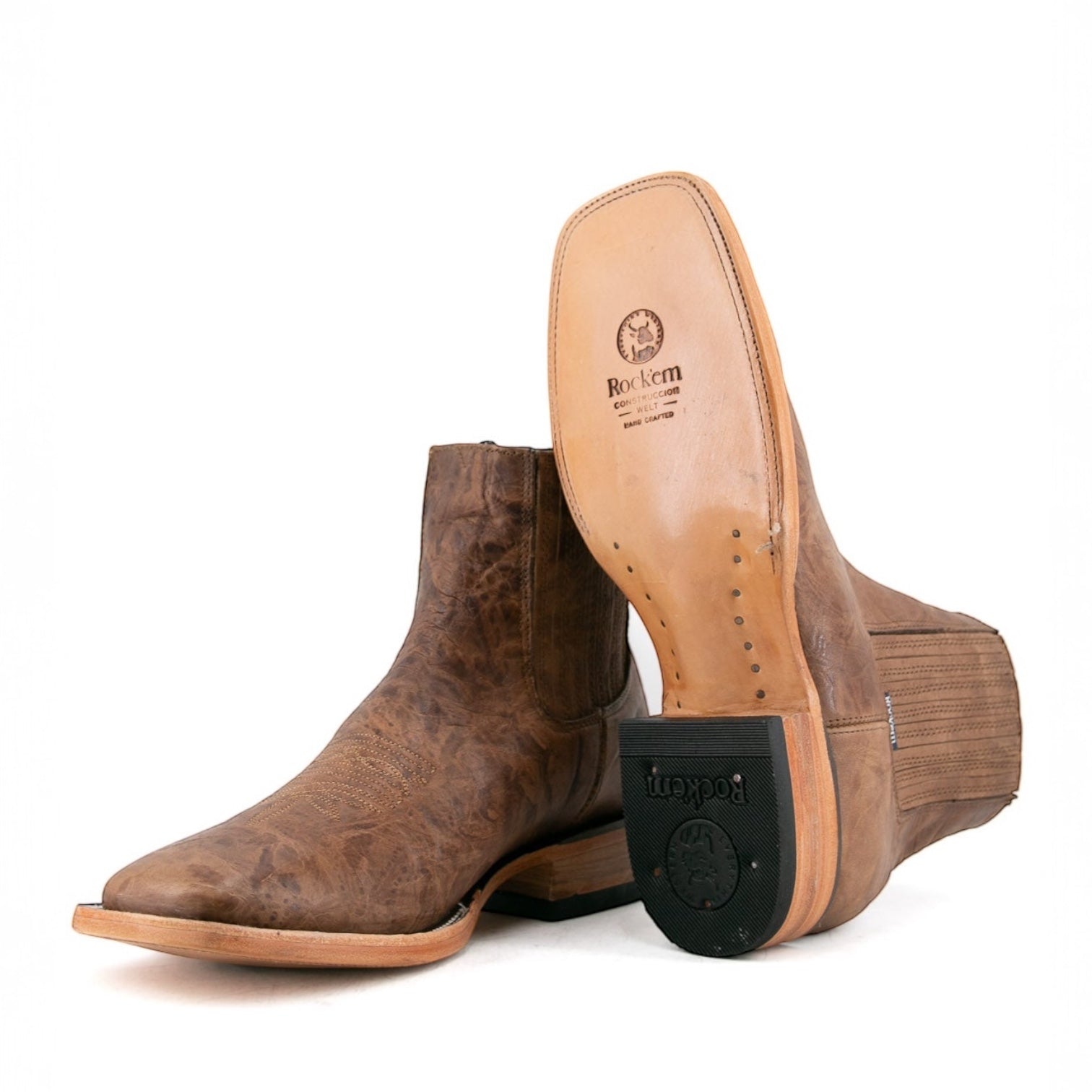 Rock Em “Senegal Cedro Camel” Men Swuare Toe Botines