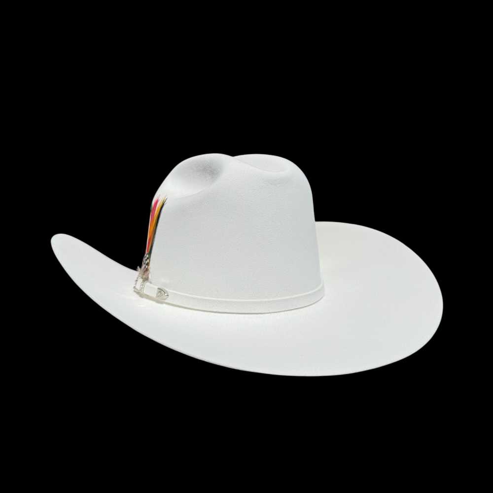 Tejana Twinstone 6X “Blanca” Estilo Sinaloa Copa Alta 5” Falda 3.5”