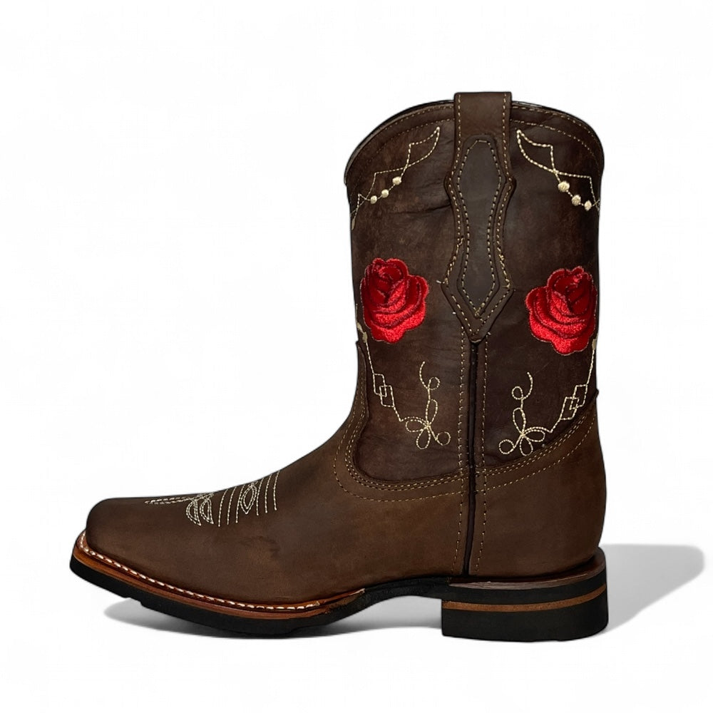 Botas La Sierra Boots “Rosas” Cafe