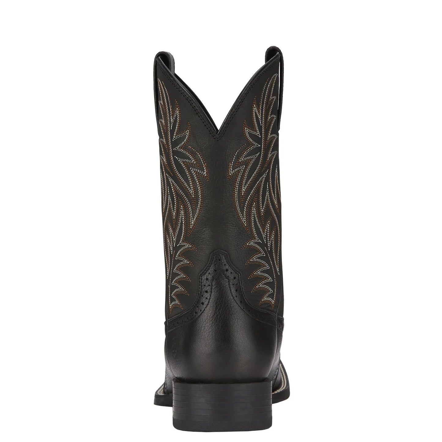 Men’s Ariat Sport Western Wide Square Toe Cowboy Boot Black Deertan