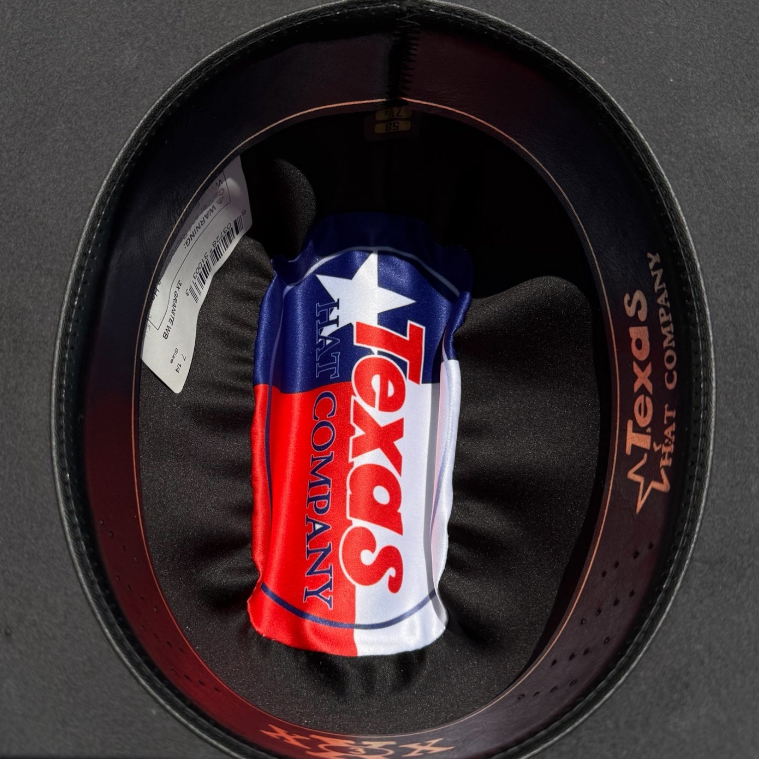 Tejana Texas “Granite Gray” horma Vaquera Copa Mediana Falda 41/4” Lana